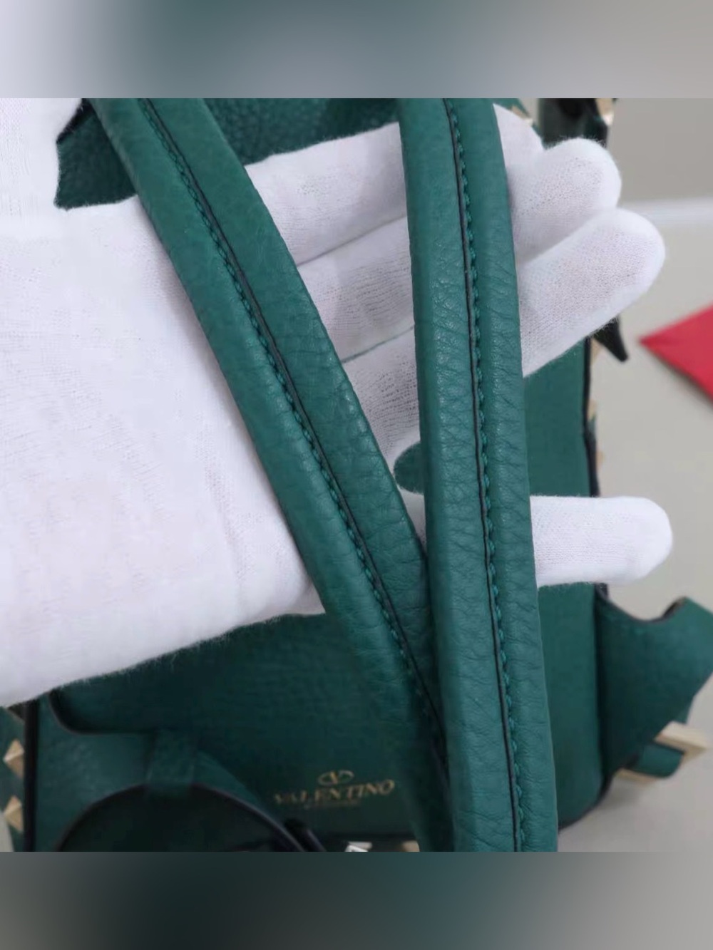 🚩steal Valentino Teal Green Rockstud Mini Backpack - Picture 8 of 9